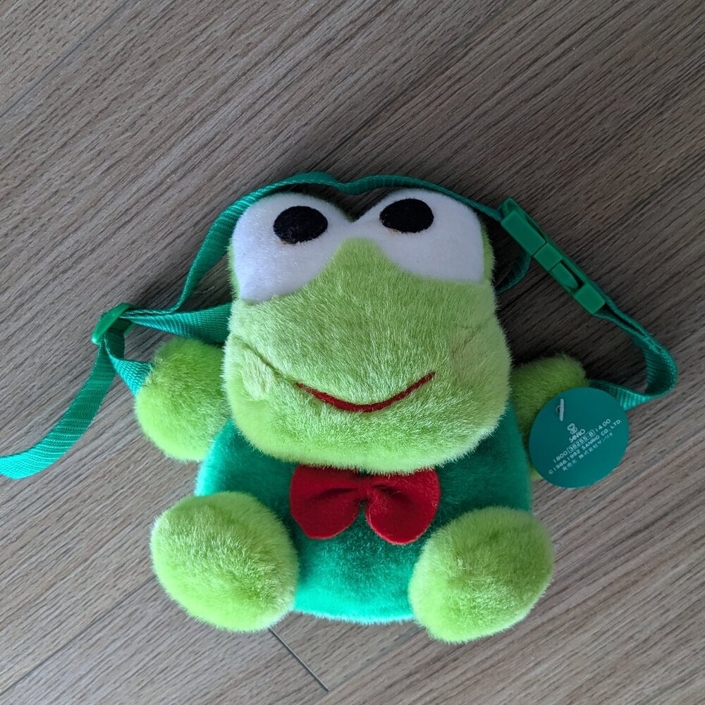 NWT* Vintage 1992 Sanrio Keroppi plush belt bag fanny pack